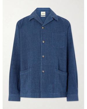 De Bonne Facture Linen And Wool-Blend Jacket - Blue