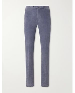 Slowear Incotex Tapered Cotton-Blend Corduroy Pants - Blue