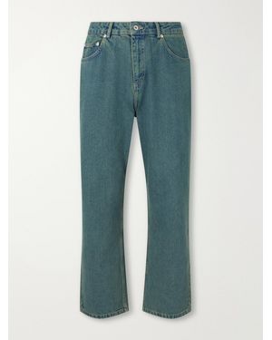 Folk Barrel-Leg Jeans - Green