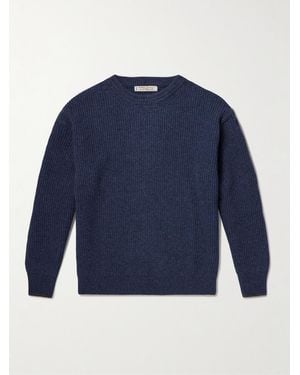 FRIZMWORKS Patch Wool-Blend Jumper - Blue