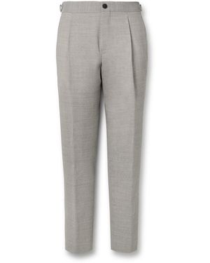 MR P. Daniel Tapered Pleated Wool-Flannel Suit Pants - Gray