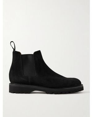 John Lobb Lawry New Standard Suede Chelsea Boots - Black