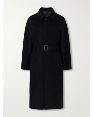 Ssstein Belted Wool And Cashmere-Blend Coat - Black