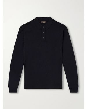 Slowear Zanone Slim-Fit Flexwool Polo Shirt - Blau