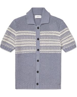 MR P. Striped Organic Cotton Shirt - Blue