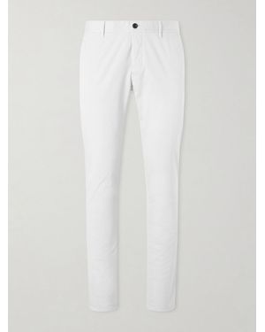 Slowear Slim-fit Tapered Stretch-cotton Gabardine Trousers - White