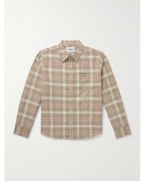 Corridor NYC Birch Checked Cotton-Canvas Shirt - Natural