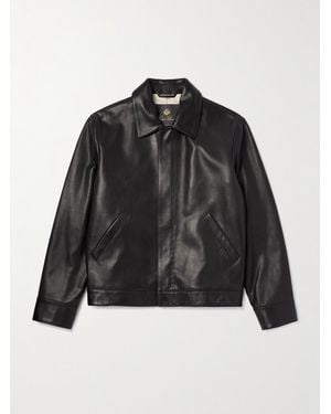 Loro Piana Yabu Full-Grain Leather Jacket - Black