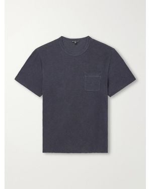 James Perse Slub Cotton-Jersey T-Shirt - Blue