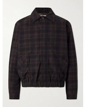 Jeanerica Jean Checked Cotton And Wool-Blend Jacket - Black