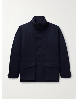 Sease Uptown Padded Cashmere Field Jacket - Blue