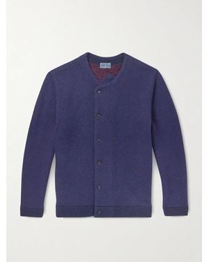 Blue Blue Japan Intarsia Wool-Blend Cardigan - Blue
