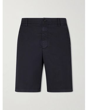 Canali Straight-leg Stretch Cotton-blend Shorts - Blue