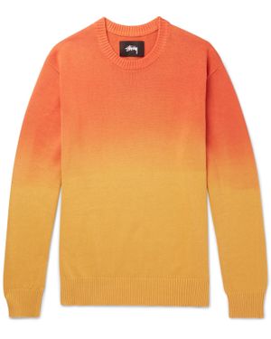 Stussy Dégradé Cotton Sweatshirt - Yellow