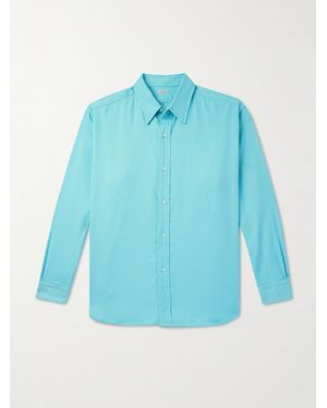 A.PRESSE Cotton-Twill Shirt - Blu