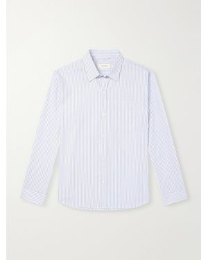 mfpen Distant Striped Cotton-Poplin Shirt - White