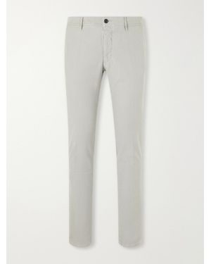 Slowear Straight-Leg Stretch-Cotton Pants - Grey