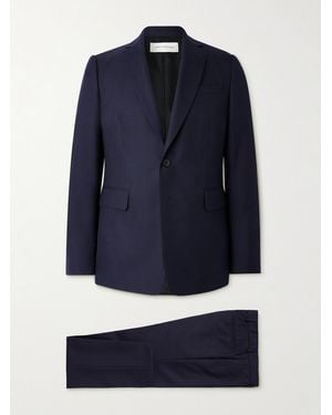 Dries Van Noten Slim-Fit Grain De Poudre Wool Suit - Blue