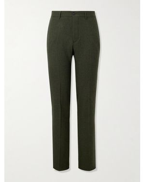 Massimo Alba Mauko Slim-Fit Straight-Leg Wool Suit Trousers - Green