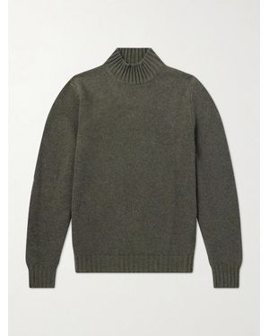 Fedeli Onda Wool And Cashmere-Blend Jumper - Green