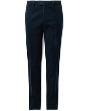 Rubinacci Modluca Straight-Leg Cotton-Corduroy Pants - Blue
