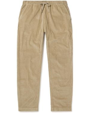 Hartford Joggy Straight-Leg Cotton-Corduroy Drawstring Pants - Natural
