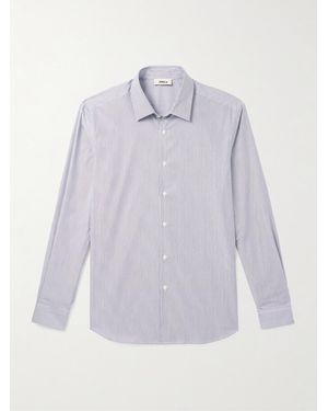 Altea Scott Striped Cotton-poplin Shirt - Blue