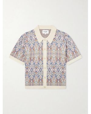 Corridor NYC Trance Jacquard-Knitted Cotton Shirt - White