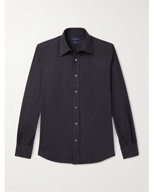 Thom Sweeney Slim-Fit Cotton-Twill Shirt - Blue