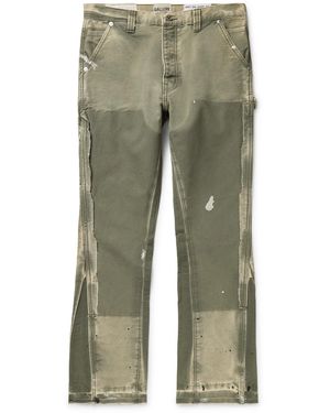 GALLERY DEPT. La Flare 30" Slim-fit Distressed Denim Jeans - Green