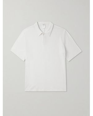 SSAM Cotton And Silk-Blend Piqué Polo Shirt - Bianco
