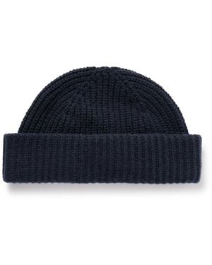 NN07 Sailor 6650 Ribbed Wool-Blend Beanie - Blue