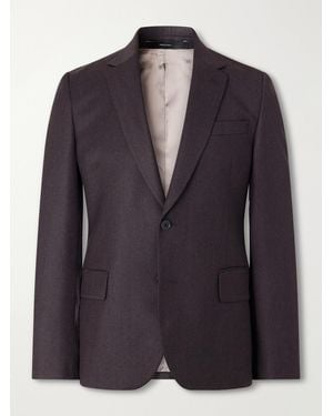 Paul Smith Wool and Cashmere-Blend Flannel Suit Jacket - Blau