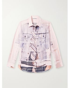 Acne Studios Trompe-L'Oeil Cotton-Poplin Shirt - Pink