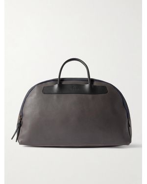 Bleu De Chauffe Bowling Full-Grain Leather Weekend Bag - Black