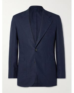 Drake's Linen Blazer - Blue