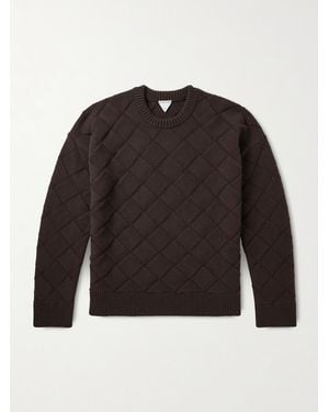 Bottega Veneta Intrecciato Wool-Blend Jumper - Black