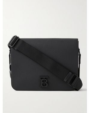 Burberry Alfred Logo Plaque Small Messenger Bag - Black
