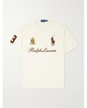 Polo Ralph Lauren Logo-Embroidered Cotton T-Shirt - Natural