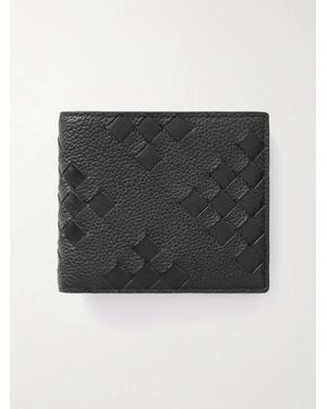 Bottega Veneta Intrecciato Diamonds Leather Wallet - Black