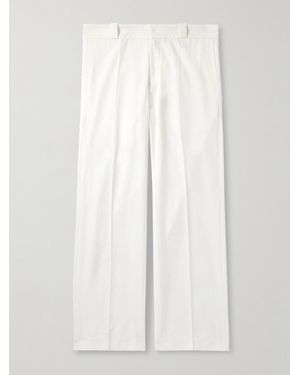 CHERRY LA Straight-Leg Cotton-Twill Chinos - White