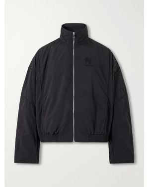 NAHMIAS Logo-embroidered Shell Jacket - Blue