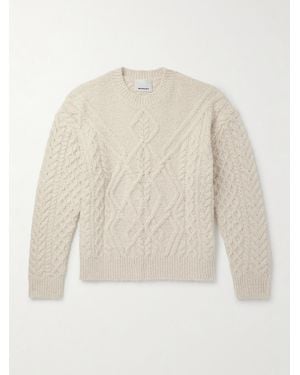 Isabel Marant Harold Cable-Knit Cotton-Blend Jumper - White