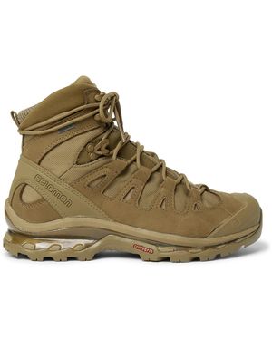 Salomon Quest 4d Gtx Advanced Rubber-trimmed Suede And Gore-tex Hiking Boots - Brown
