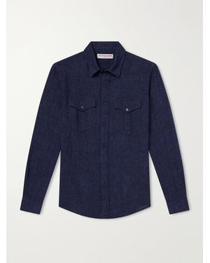 Orlebar Brown Colburn Linen Shirt - Blue