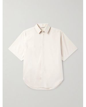 Fear Of God Oversized Stretch-Cotton And Wool-Blend Oxford Shirt - Natural