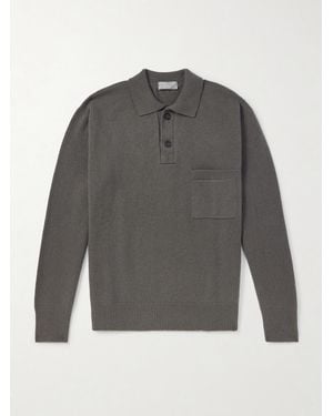 Margaret Howell Merino Wool And Cashmere-Blend Polo Jumper - Grey