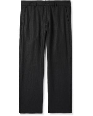 NN07 Aden 1454 Straight-leg Linen Suit Pants - Black