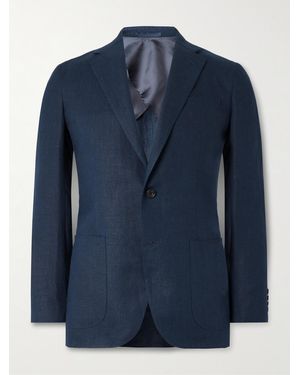 Kingsman Sakko aus Leinen - Blau