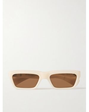 Jacques Marie Mage Rush Rectangular-frame Acetate Sunglasses - White